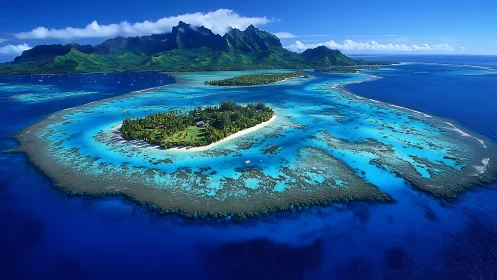 Emerald Lagoon Dreams: Polynesian Atoll Paradise.
