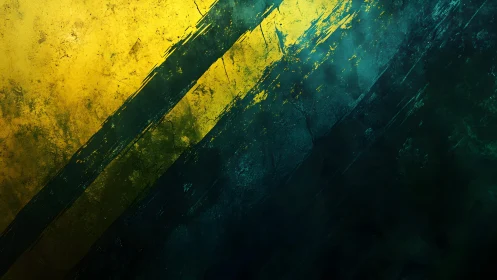 Grunge Diagonal Yellow and Teal Abstract Texture Background.