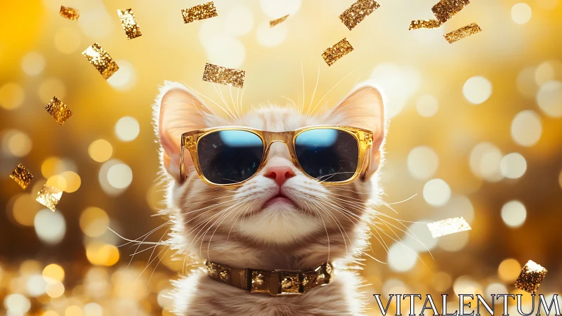 Anthropomorphized Felid Specimen Adorned in Haute Couture Accessories.