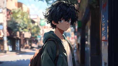 Quiet city-side moment with a thoughtful teen traveler.