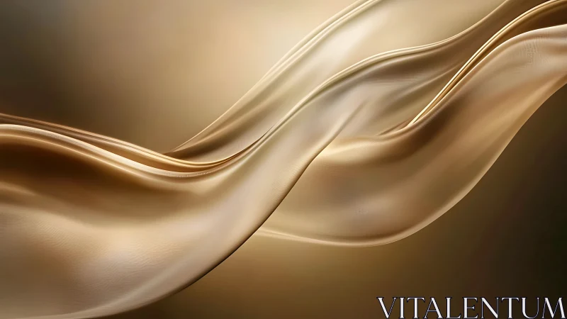 Soft golden waves drift gently across a calm, silky space