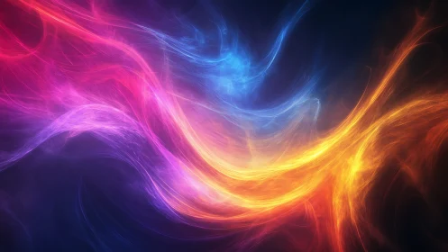 Cosmic ribbons of light dancing through a neon twilight storm.