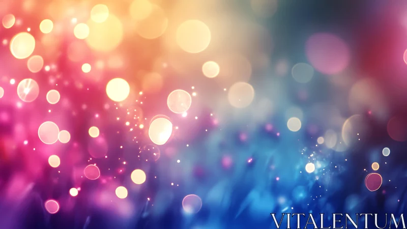 Vibrant bokeh lights abstract background in dreamy gradient style.