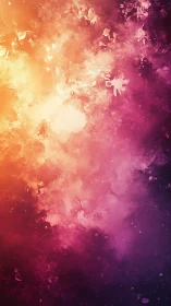 Warm orange to magenta abstract digital cloud texture.