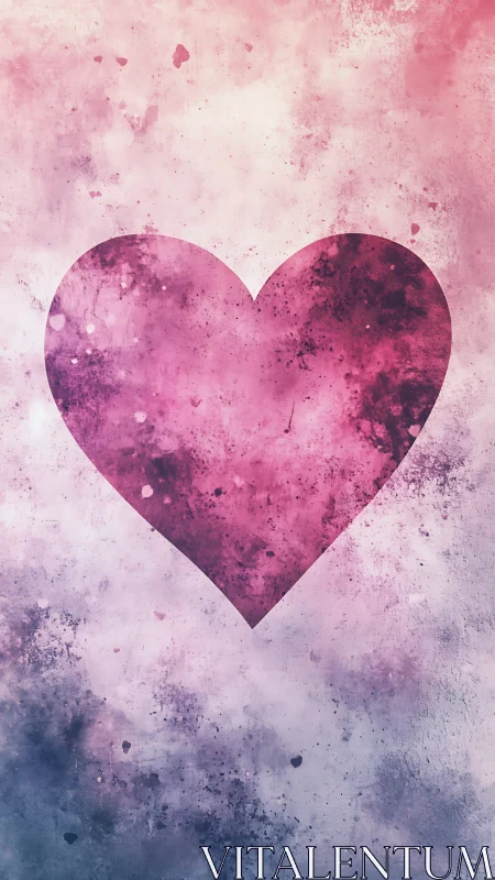 Grunge Heart: A Textured Testament to Love's Resilience.