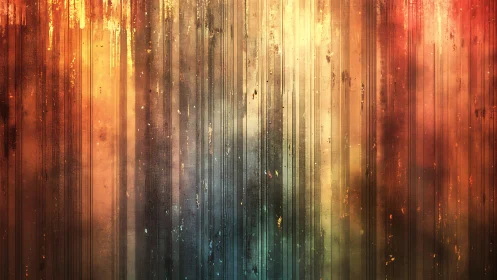Abstract Vertical Striped Texture with Warm and Cool Tones.