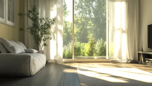 Morning sunlight gently choreographs calm across this room