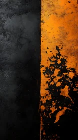 Bold black and orange split texture energizes modern backdrops