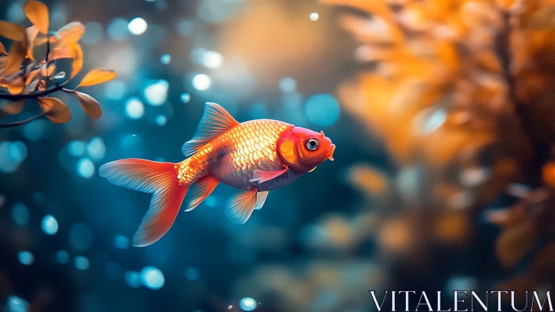 High-saturation koi study with shallow depth and bokeh-rich aquatic field