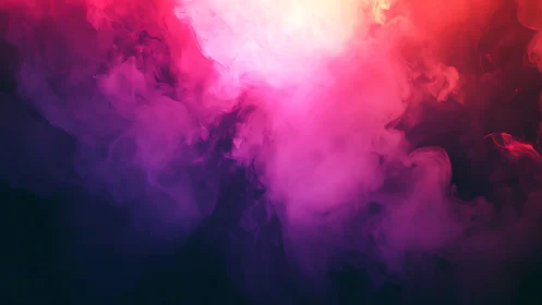 Colored smoke cloud gradient in red, pink and purple tones.