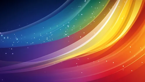 Prismatic light rivers sweeping across a starlit gradient sky.