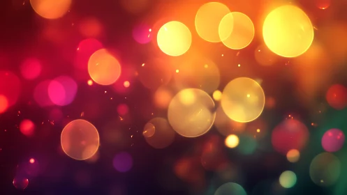 Colorful bokeh lights abstract background in vibrant soft focus.