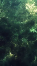 Mystic green nebula swirls invite quiet cosmic daydreams