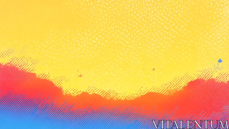 Striped gradient field with yellow, red and blue bands.