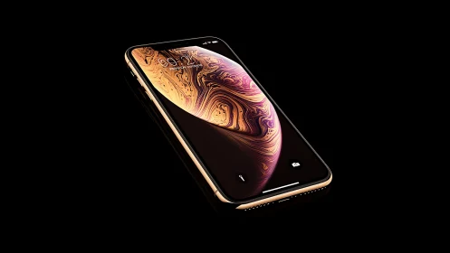 Premium smartphone gleams with liquid gold and rose accents