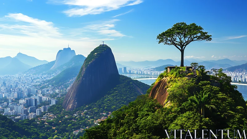 Rio de Janeiro aerial vista capturing Sugarloaf Mountain with Christ the Redeemer