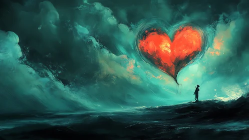 Luminous Heart Portal in Teal Atmospheric Tempest.