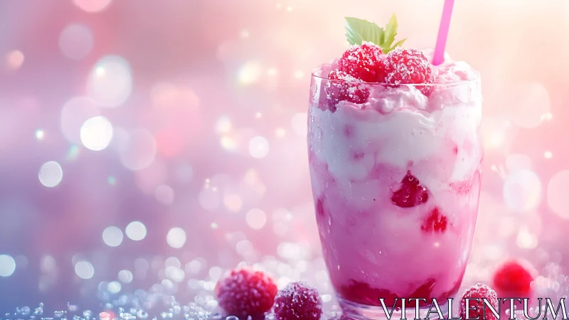 Sparkling Raspberry Dream Swirls Into Frosted Paradise