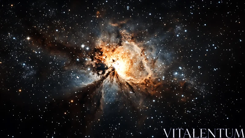 Gentle star nursery glowing in a deep midnight galaxy.