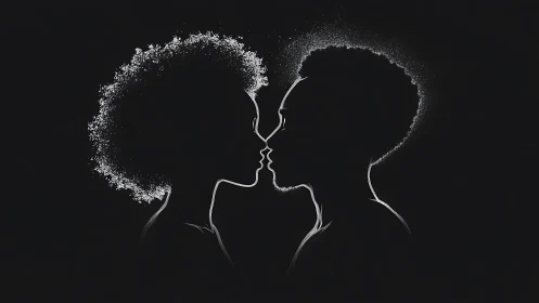 Luminescent Particle Dispersion With Outlined Figure Silhouettes