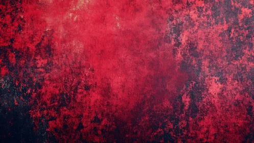 Granular red abstract texture reveals layered distressed surface