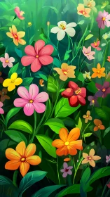 Vibrant Bloom Cascade: Where Garden Dreams Explode Into Living Color