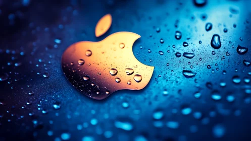 Golden Bitten Apple Drowns in Electric Rain.