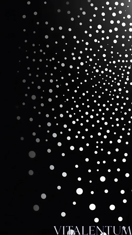Gently glowing dots drift into darkness with calm elegance