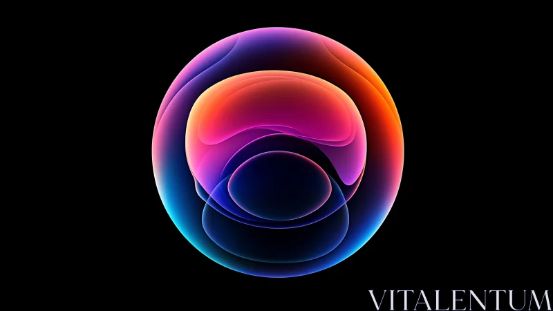 Glowing neon orb of color inviting you into soft cosmic calm.