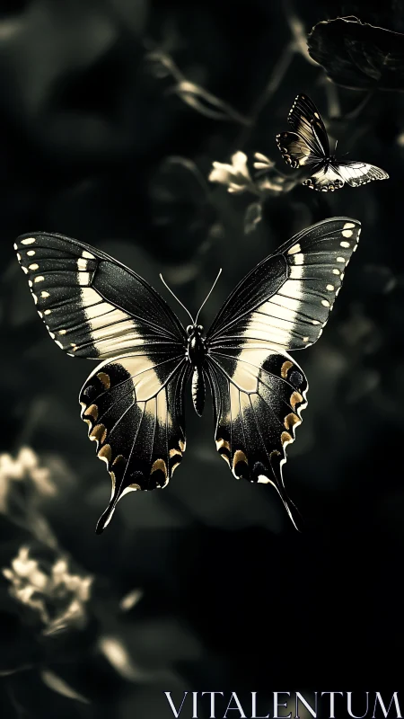 Nocturne wings shimmer in moonlit garden hush.