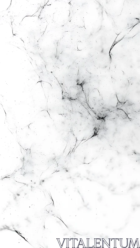 Sparse black filament structures extend across white field