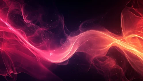 Spectral plasma ribbons in motion across a chromatic void.