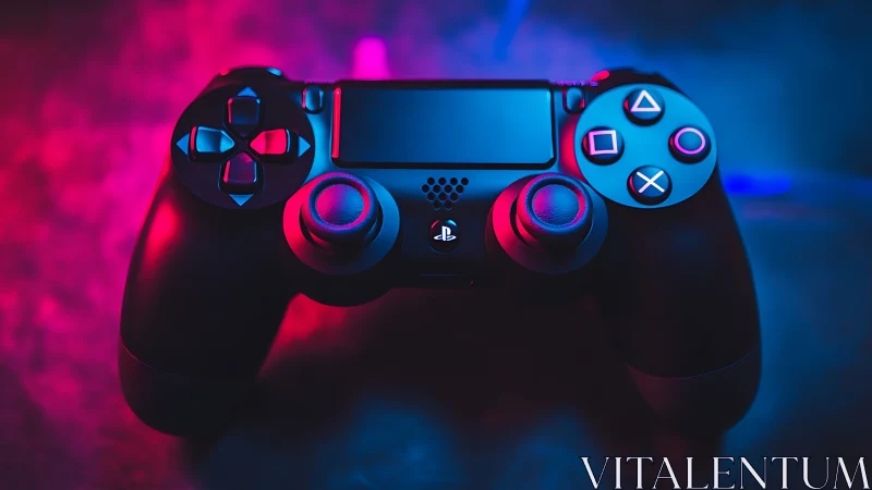 Neon-Soaked Gaming Command: PlayStation's Electric Pulse.