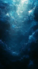 Midnight currents cradle a wandering ladder of light