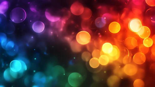 Prismatic bokeh carnival swirling through soft neon dusk.