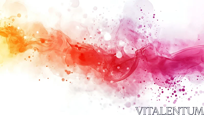 Colored fluid ink plume forms a horizontal gradient band
