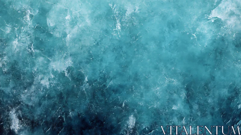Oceanic turquoise texture with misty frosted gradients.