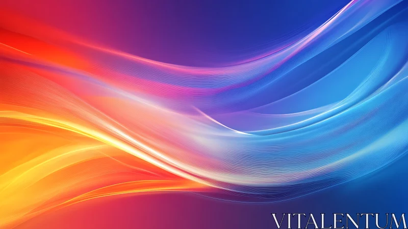 Vibrant light waves sweep across a glowing color gradient