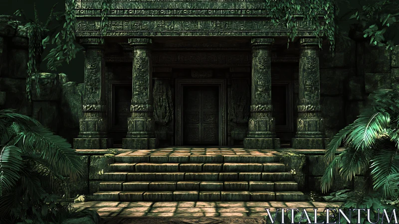 Ancient jungle temple doorway invites quiet, curious exploration