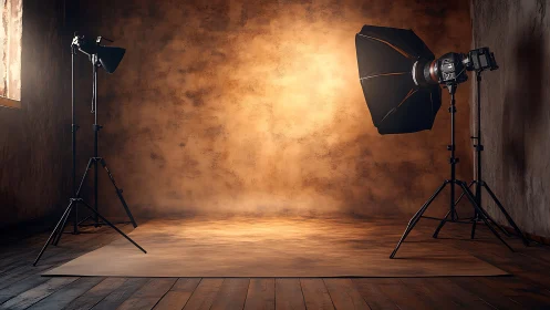 Empty studio stage hums softly, waiting for its next story