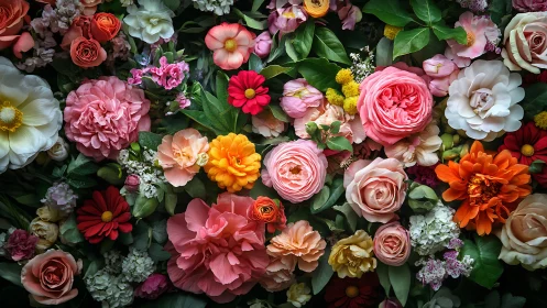 Velvet Garden Symphony: Prismatic Petals Arrange Nature's Lustrous Encore.