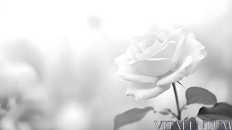 Luminous white rose blooms with delicate petals