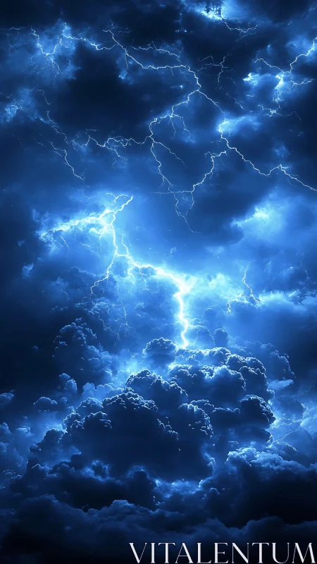 Storm-forged staircase of lightning carves through night