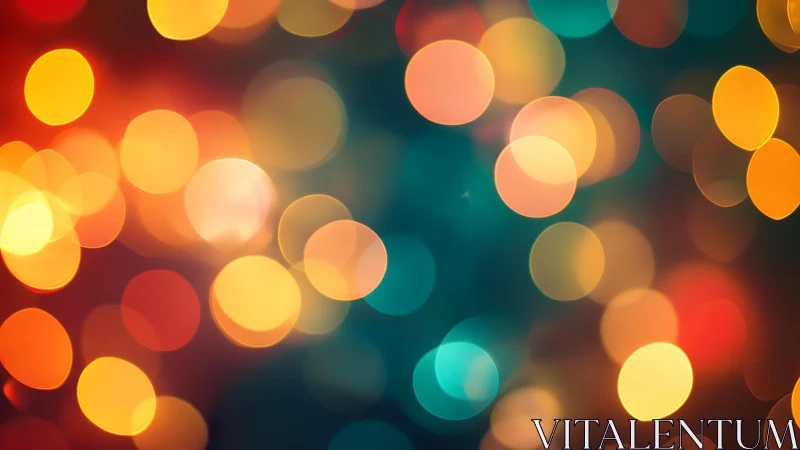 Vibrant bokeh lights in abstract style with warm and cool tones.