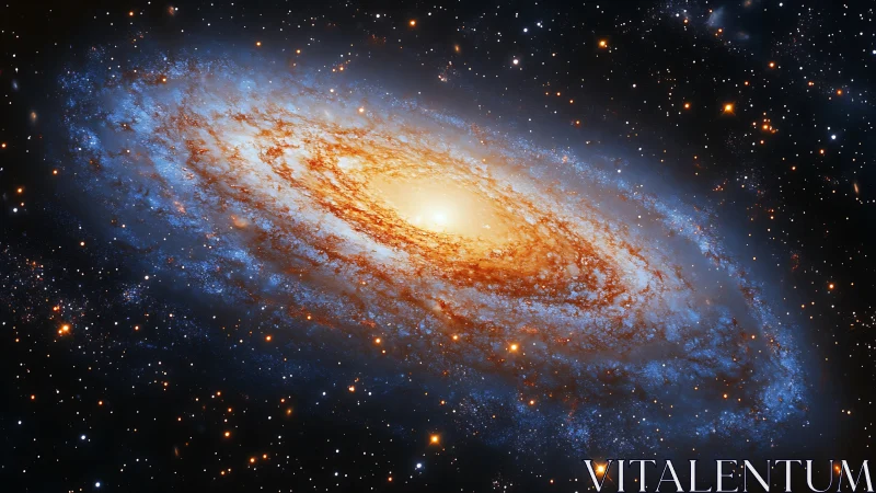 Radiant spiral galaxy core amid dense starfield glow.