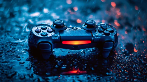 Gaming Controller Glows with Electric Energy and Style