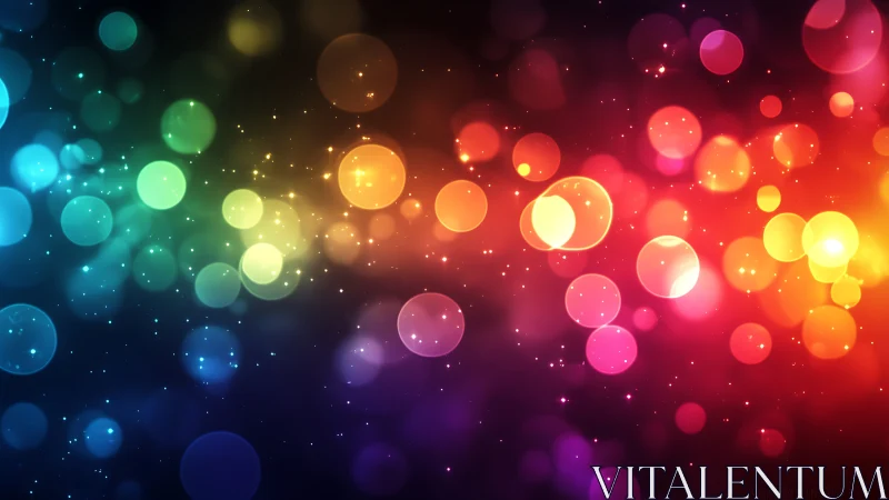 Chromatic bokeh spectrum forms luminous abstract light field