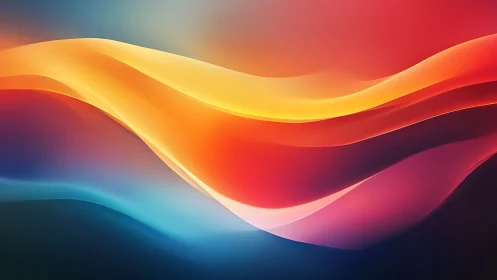 Color waves drift like molten ribbons across a twilight sea