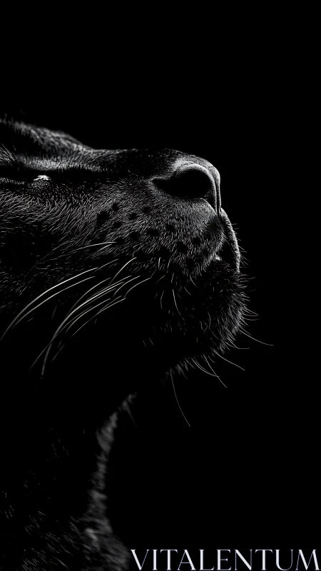 Feline Profile in Shadow