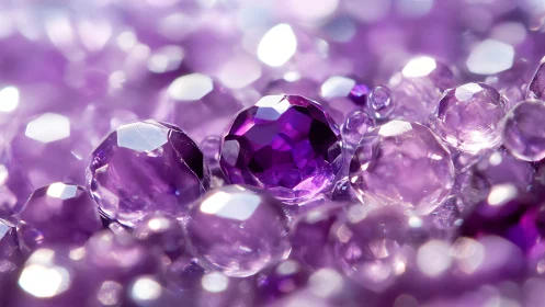 Lavender gem nebula sparkling in a dreamy amethyst galaxy.